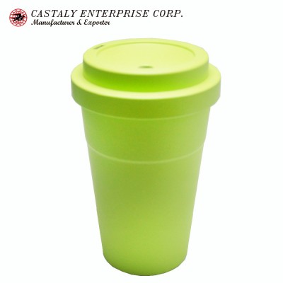 Reusable Recyclable Travel Coffee Mug Eco Friendly Bamboo Fiber Coffee Hot Cup