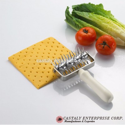 High Quality Stainless Steel Bakeware Dough Docker Spiked Roller