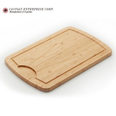 Sustainable Eco Friendly Products Bamboo Kitchenware Large Chopping Board with Grooves