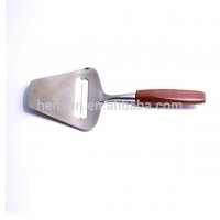 Hot selling cheese tools wooden handle mini metal butter cheese slicer best cheese spade