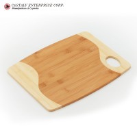 High Quality Natural Material Two Color Chopping Board Bamboo Green Product Cutting Board